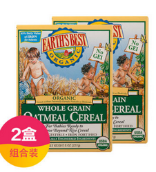 EARTH'S BEST 婴儿含铁纯燕麦米粉2段 227g（2盒）