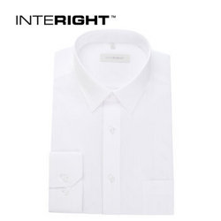 INTERIGHT 机洗 免熨烫 商务男款 长袖衬衫