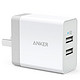 Anker 2口USB充电器/多口充电器/充电头 单口2.4A 适用于苹果安卓手机平板 白色