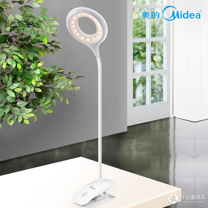 25元入手 Midea 美的usb 可充电池式led 带夹小台灯 普通台灯 什么值得买