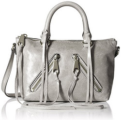 Rebecca Minkoff Distressed Micro Moto 纯牛皮斜挎包