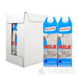 White Smoothie 优雅牧场 超高温灭菌低脂牛奶1L*6
