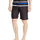 限尺码：Calvin Klein Men's Microfiber Stripped E-Board Short 沙滩裤