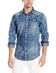 Calvin Klein Jeans Blue Granite 男士纯棉牛仔衬衫