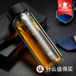 富光 玻璃水杯 双层玻璃杯
