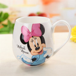 Disney 迪士尼 特大号陶瓷水杯马克杯咖啡杯茶杯QQ杯（米妮）