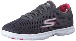 Skechers Performance Women's Go Step Lace-Up Walking Shoe Charcoal/Hot Pink 6 B(M) US