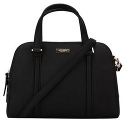 KATE SPADE 凯特丝蓓 女士黑色皮质单肩手提包 WKRU3367 black 001