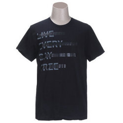 DKNY JEANS 男款黑色纯棉圆领短袖T恤衫S码 M1330006 001