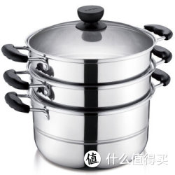 SUPOR 苏泊尔 SZ26B3 易存储不锈钢三层蒸锅 26cm+凑单品