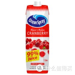 Ocean Spray 优鲜沛 果农精选 99% 原味蔓越莓复合果汁 1L *47件