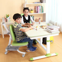YOWZA 优沃 J100S+C601 儿童学习桌椅套装 青草绿