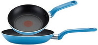 Tefal 特福 C969S2 Excite 8英寸热力不粘锅和10.25英寸煎盘套锅2件，蓝