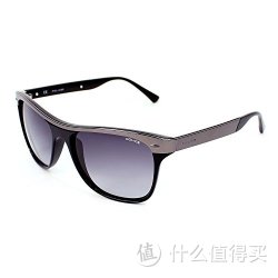 POLICE 中性 时尚酷炫太阳镜  黑框紫片 54