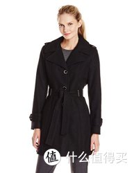 Calvin Klein Single-Breasted Wool-Blend 女士羊毛混纺大衣
