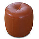  Z秒杀：NMDS 诺曼迪诗 现代客厅高级沙发圆凳 35*35*36cm棕色　