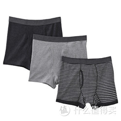 MUJI 无印良品 男款棉罗纹平角裤 3件组