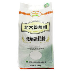 亲民食品 北大荒有机低筋蛋糕粉1.25kg*6件