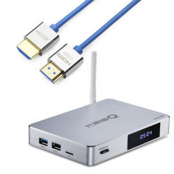 海美迪Q5四代网络盒子+2.0版高品质京东HDMI线套装