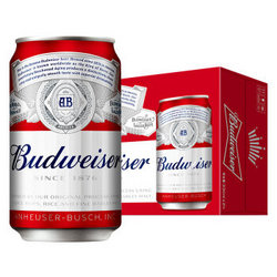 【京东超市】Budweiser 百威啤酒330ml*24听