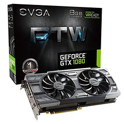 EVGA GeForce GTX 1080 FTW GAMING ACX 3.0, w/ Adjustable RGB LED Graphics Card 08G-P4-6286-KR