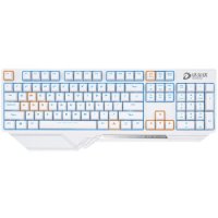 REACHACE 达尔优 DK300 104键游戏背光机械键盘 白色 青轴