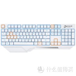 REACHACE 达尔优 DK300 104键游戏背光机械键盘 白色 青轴