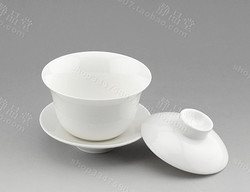 【台湾风清堂】象牙白瓷盖碗 150ml、100ml  温润细腻 陶瓷 茶具