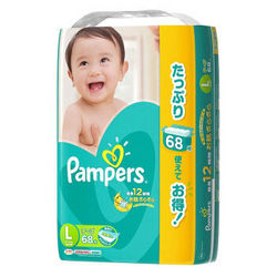 Pampers 帮宝适 超薄干爽 婴儿纸尿裤 绿帮 L68片