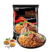 移动端:美食家 东南亚风味方便面 黑椒捞面 128g/包