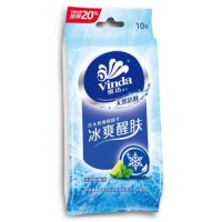 维达 湿巾 冰爽醒肤10片独立装