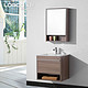 LOGOO 乐谷卫浴 LG-E90109 复古风格 原木色实木浴室柜