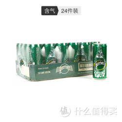 perrier 巴黎水 含气天然矿泉水 330ml*24罐