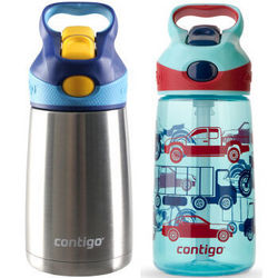 contigo 不锈钢真空户外运动水杯 300ml+contigo 悠享每刻 夏季儿童卡通吸管水壶 HBC-STR016