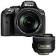 尼康（Nikon） D5300 单反双镜头套机（18-140mmf/3.5-5.6G 镜头 + DX 35mm f/1.8G自动对焦镜头）