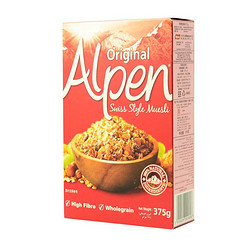【苏宁易购超市】欧倍（Alpen）瑞士风味燕麦干果早餐麦片（原味）375g英国进口