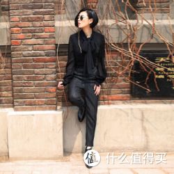 九美雪狐 中性复古雪纺衫