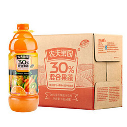 农夫果园 30%混合果蔬汁(胡萝卜+苹果+橙) 整箱装 1.8L*6*2件