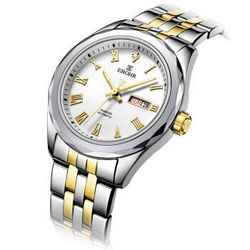 依波(EBOHR)手表 都市经典系列钨钢圈镶钻机械情侣表男表JD50100316