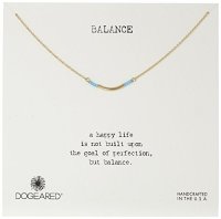 DOGEARED Balance with Gold Tiny Turquoise Seed Bead 平衡骨锁骨链