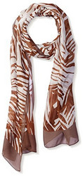 Salvatore Ferragamo Women's Patterned Silk Scarf, Brown/White