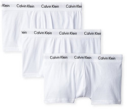 Calvin Klein  NU2665 男士3条装 Trunk 棉弹力中腰平角内裤