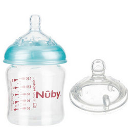 Nuby 努比 宽口径自然乳感 玻璃奶瓶 150ml*3件