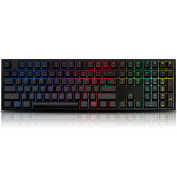 酷冷至尊（CoolerMaster） 烈焰枪系列 MasterKeys Pro L RGB108全彩背光版 机械游戏键盘 黑色 红轴