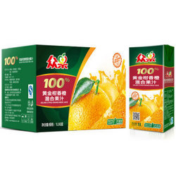 众果 100%纯果汁 黄金柑香橙混合果汁 1L*6盒