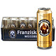  微信端：Franziskaner 教士 德国啤酒 500ml*24听+沃德古堡 黑啤 500ml　