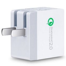 Capshi QC2.0(Quick Charge 2.0) 快速充电器/充电头 单口USB智能快充 MC101白