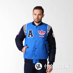 adidas 阿迪达斯 三叶草 男子 茄克 鸟羽蓝 M33847