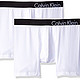 限L码：Calvin Klein 男士弹力平角裤两条装