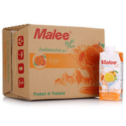 泰国进口 Malee 玛丽 橙柚子白葡萄混合果汁饮料 330ml*12 整箱